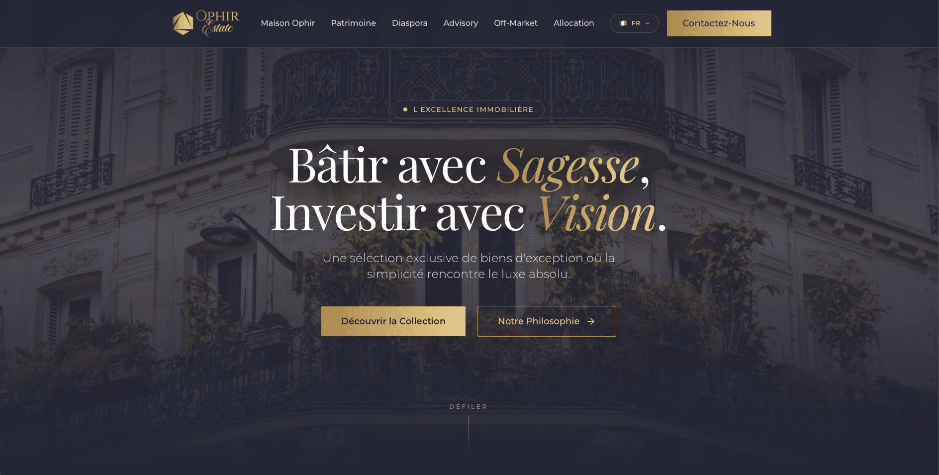 Ophir Estate. Comment nous avons conçu un site immobilier de luxe qui génère +40% de leads