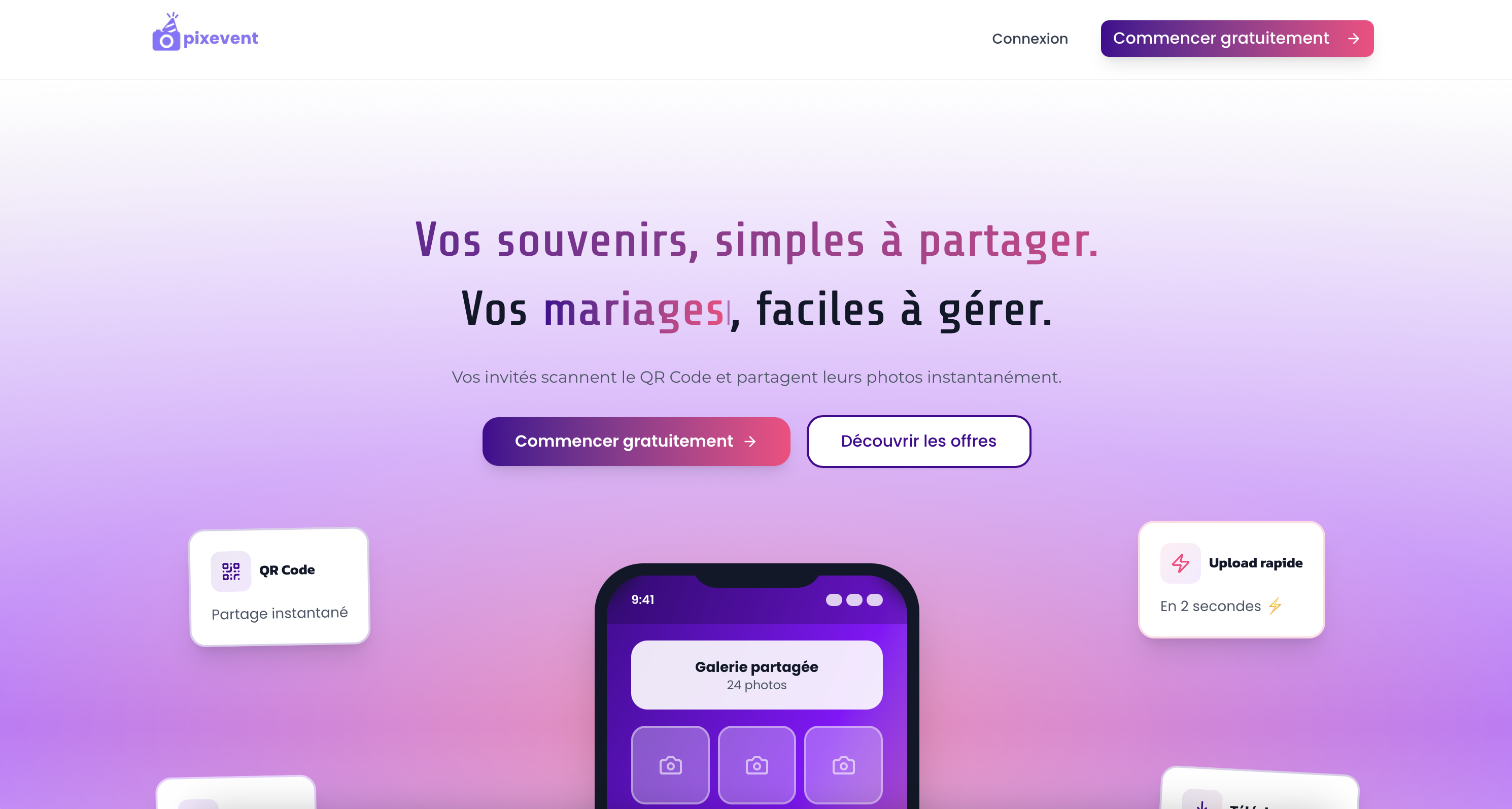PixEvent - Plateforme SaaS Événementielle